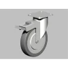Roulette Polypro. Gris TPE Frein Ø125 100kg : PRODIF-SOMEC 024557 5