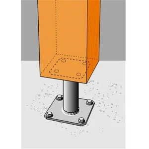 Pied De Poteau Fixe PPA Hauteur 150 Mm : Simpson Strong-Tie PPA150 Simpson-Strong-Tie 10