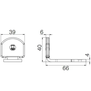 Dardenne Coudée Torbel Surmoulée En Alu Type L Hauteur 40 Mm Blanc 9