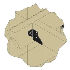 Simpson Strong-Tie Sabot à Ailes Extérieures SAEPB – Finition Noire – Largeur 46 Mm Hauteur 77 Mm épaisseur 2 Mm 15