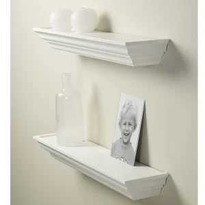 Mottez Étagère Corniche En Bois Laqué Blanc – Longueur 91 Cm 8