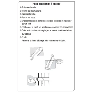 Gond à Sceller 2 Lames Pour Volet 50 X 8 Mm Diamètre 20 Mm Torbel 6158204 8