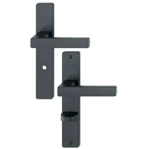Poignée De Porte à Condamnation Toulon Hoppe Alu Noir Mat 11639775 6