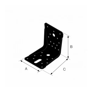 Simpson Strong-Tie Equerre De Structure Pour Charpentes Bois – ABR100PB Finition Noire – 100x100x90 Mm épaisseur 2 Mm 9