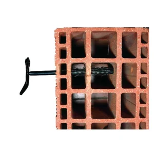 I.N.G. Fixations Arrêt Volet Parpaing Brique Creuse 190 Mm Tige Ø10mm Acier Noir X25 9