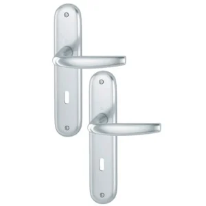 Poignée Porte Clé L Atlanta Hoppe Porte 40-46mm Carré 7mm Alu Argent 8