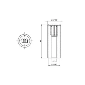 Bouchon Cache Paumelle Universelle Monin – Métallisé Inox Satiné 6