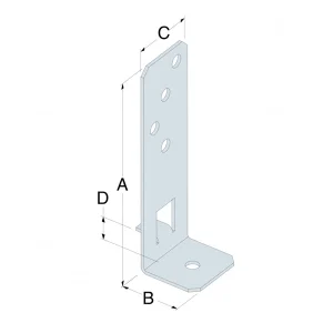 Simpson Strong-Tie Pied De Poteau De Jardin Réglable En Largeur – PPG60/25 – Acier Galvanisé 9