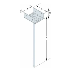 Simpson Strong-Tie Support De Faîtage RB Largeur 40 Mm Longueur 200 Mm RB20040 8