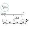 Penture Feston Cambrée Et Percée Torbel Noire Gond 14 Mm Longueur 560 Mm 11