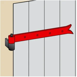 Torbel Penture Queue De Carpe Percée Acier Noir 35 X 5 Mm Gond 14 Mm 400 Mm 9