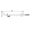 Crochet De Contrevent Torbel En Inox A4 316L Diamètre 4,5 Mm X 100 Mm 13