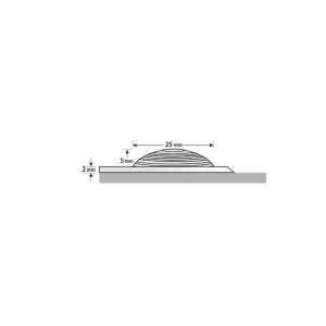 Dalle Podotactile Exteline Adhésive Pour Extérieur Blanche Dimensions 820×400 Mm épaisseur 7 Mm Romus 4205 14