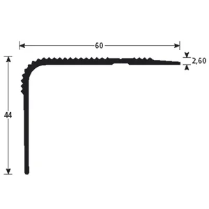 Nez De Marche Maxi Strié Percé Alu Incolore 60 X 44 Mm Longueur 3 Mètres Romus 15553 9