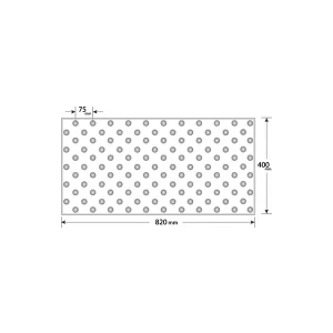 Dalle Podotactile Exteline Adhésive Pour Extérieur Blanche Dimensions 820×400 Mm épaisseur 7 Mm Romus 4205 12