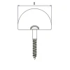 Dardenne Droite à Visser Torbel Inox 316L Longueur 30 Mm 8