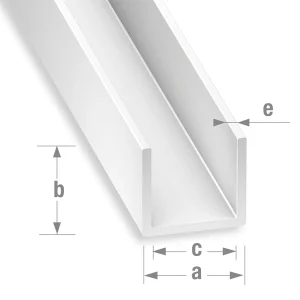 CQFD Profilé En U Pour Décoration Et Agencement PVC Blanc 6