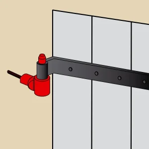 Gond Polygond Avec Circlips Et Entretoise Torbel Noir Pour Gond Ø 14 Mm 9
