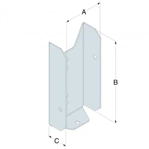 Étrier De Clôture FB24 40x85x20 Mm Simpson Strong-Tie FB24Z 11