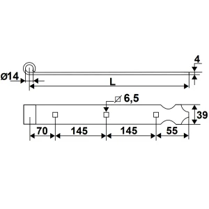 Penture Feston Percée Torbel Blanc 39 X 4 Mm Gond 14 Mm Longueur 560 Mm 9