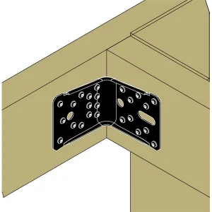 Simpson Strong-Tie Equerre De Structure Pour Charpentes Bois – ABR100PB Finition Noire – 100x100x90 Mm épaisseur 2 Mm 7