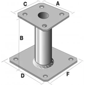 Pied De Poteau Fixe PPA Hauteur 150 Mm : Simpson Strong-Tie PPA150 Simpson-Strong-Tie 16