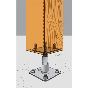 Simpson Strong-Tie Pied De Poteau Réglable Prêt à Fixer Simpson Avec Fixations – 100 à 150 Mm 11