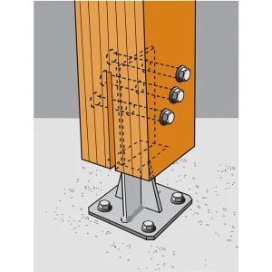 Pied De Poteau En âme Avec Platine PPSDT Simpson Strong-Tie PPSDT230 12