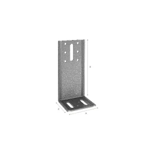 Simpson Strong-Tie Équerre De Bardage Simpson EBC 65 X 158 X 53 Mm Simpson-Strong-Tie EBC160/2,5 18
