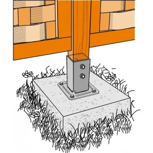 Pied De Poteau Carré Sur Platine 100 Simpson Strong-Tie PPJBT100 16