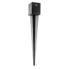 Simpson Strong-Tie Pied De Poteau Carré à Enfoncer 70×70 Mm Finition Noire 19