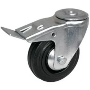 Roulette à Oeil Frein Caoutchouc Noir Ø125mm PRODIF-SOMEC 004056 6