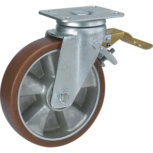Prodif-Somec Roulette à Platine Pivotante Avec Frein – 200 Mm – Capacité 900 Kg 6