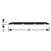 Seuil De Porte Plat Percé Aluminium Titane 40 Mm X 2.70 M Romus 1573 7