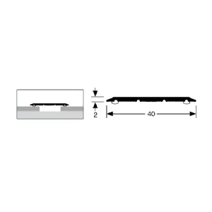 Seuil De Porte Plat En Alum Incolore Adhésif 40 Mm X 2.7 M Romus 2572 12