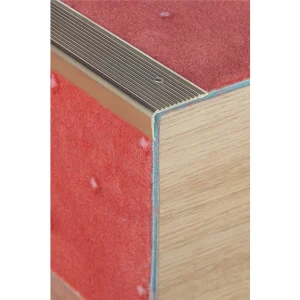 Nez De Marches Percé Dessus Striés Finition Alu Or Dimensions 44x21mm Longueur 3m Romus 15323 9