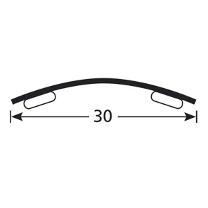 Romus Seuil Demi-bombé Adhésif 93 Cm En Inox Brossé 6