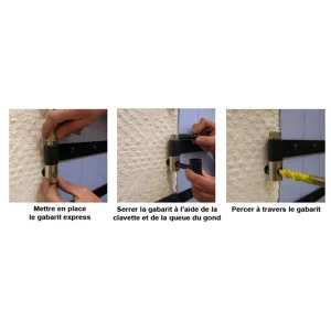 I.N.G. Fixations Gabarit Perçage Pose Gonds Volet Portail Diamètre 14mm Acier 9