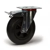 Roulette Platine Pivotante à Frein Noir Ø80 PRODIF-SOMEC 024336 5