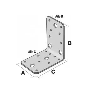 Simpson Strong-Tie Équerre Structurelle 65 X 88 X 88 X 2.5 Mm Simpson-Strong-Tie AB90R 15