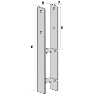 Simpson Strong-Tie Pied De Poteau En H Pour Ancrage Bois Largeur 91mm SimpsonStrong PP49009 9