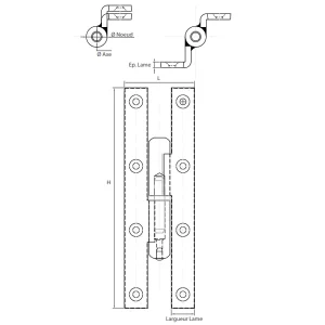 Clemenson Industrie Paumelle Picarde Coudée Sens Gauche – 160 X 80 X 100 Mm 7