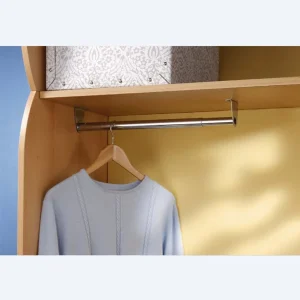 Mottez Barre Penderie Télescopique 40 à 70 Cm – Acier Nickelé 16
