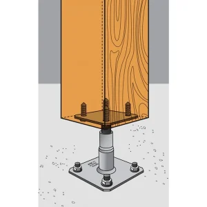 Pied De Poteau Réglable Hauteur 100-150mm Simpson Strong-Tie APB100/150 Simpson-Strong-Tie 8