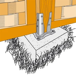 Simpson Strong-Tie Pied De Poteau Carré Sur Platine à Boulonner AG527P Simpson-Strong-Tie 13