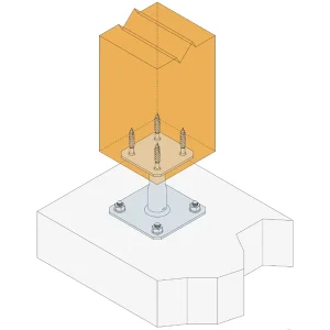 Simpson Strong-Tie Pied De Poteau Réglable Prêt à Fixer Simpson Avec Fixations – 100 à 150 Mm 13