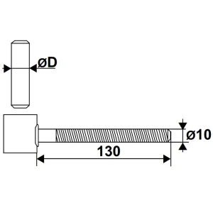 Gond Polygond à Sceller Torbel Inox 316L Et Axe En Laiton Diamètre 14 Mm 7