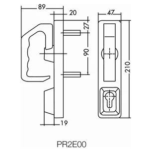 JPM Poignée Rotative Extérieure JMP PR2E Pour Barre Antipanique – Argent 6