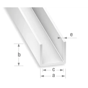 Profilé U En PVC Blanc CQFD – Largeur 18 Mm – Hauteur 10 Mm – Longueur 2.6 M 2050-24 9