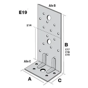 Équerre Renforcée E17 75x150x50 Mm Simpson Strong-Tie E17/2 16